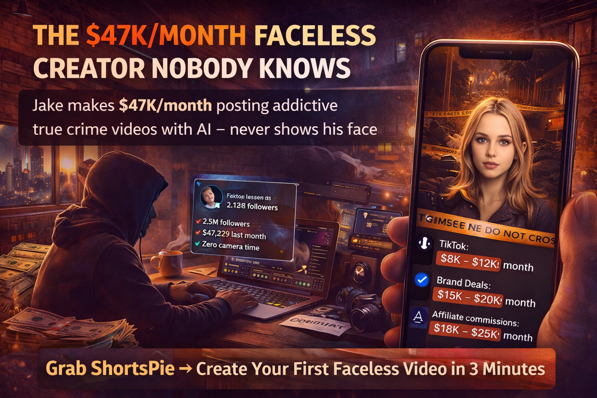 This guy made $47K last month (never showed his face once)