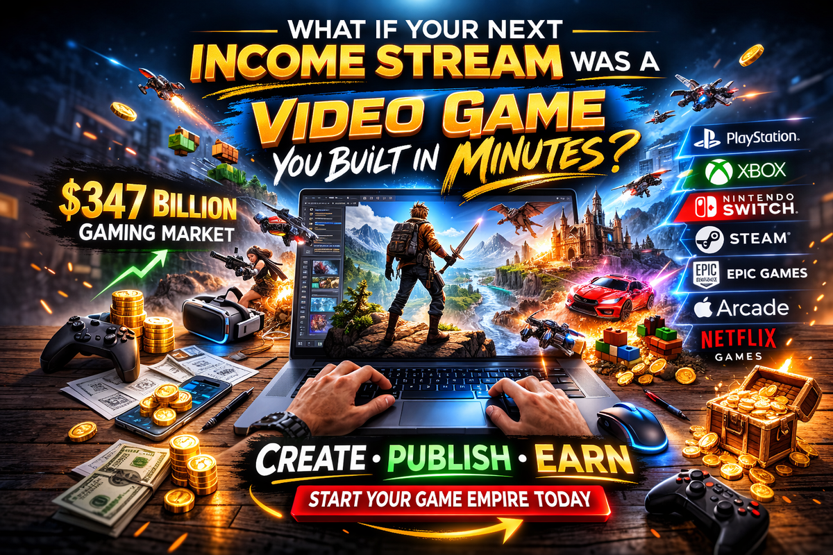 What if your next income stream was a video game you built in minutes?