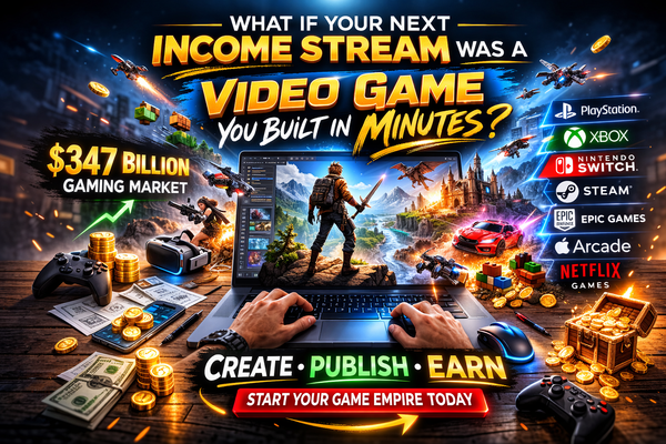 What if your next income stream was a video game you built in minutes?